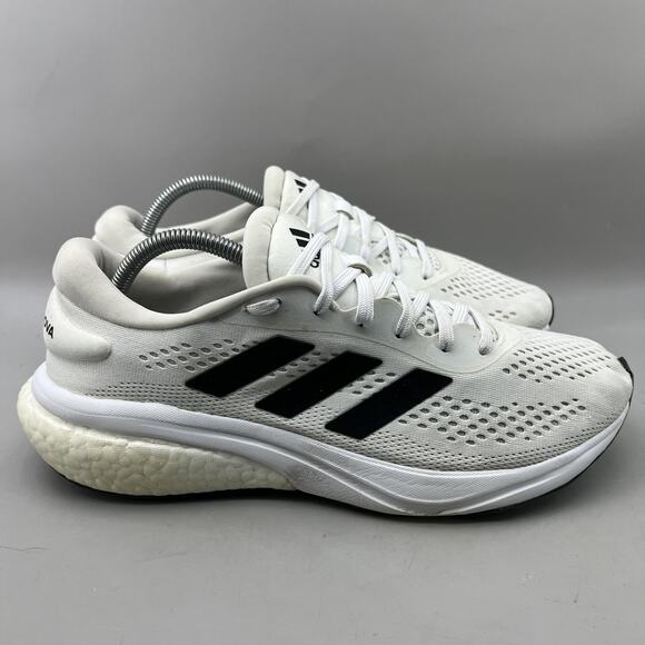 Adidas Supernova 2 Running Shoes Men Size 10 White Black Comfort Low Top Sneaker - Picture 1 of 9